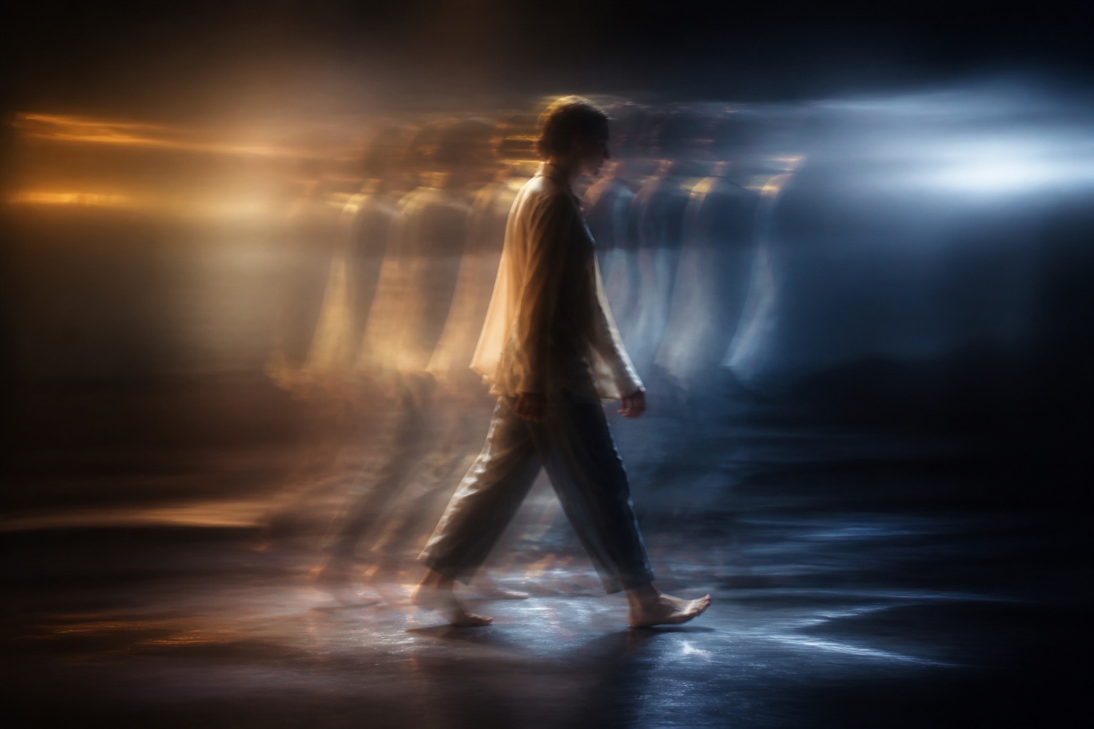 Motion blur frames suggesting short generative video clips