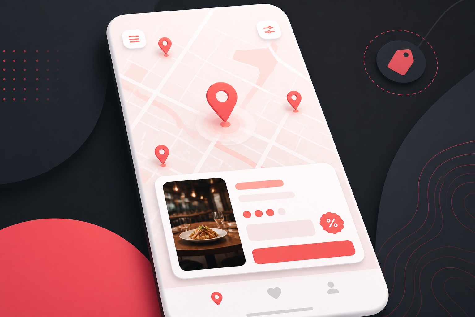 Map discovery mood for local offers