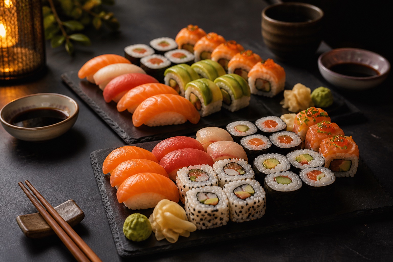 Sushi set offer photography